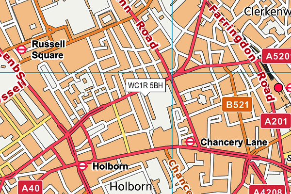 WC1R 5BH map - OS VectorMap District (Ordnance Survey) WC1R 5BH map - OS VectorMap District (Ordnance Survey)