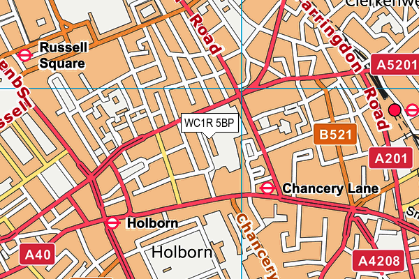 WC1R 5BP map - OS VectorMap District (Ordnance Survey)