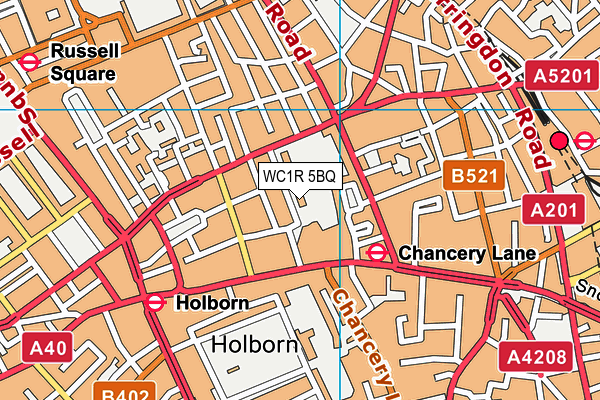 WC1R 5BQ map - OS VectorMap District (Ordnance Survey) WC1R 5BQ map - OS VectorMap District (Ordnance Survey)