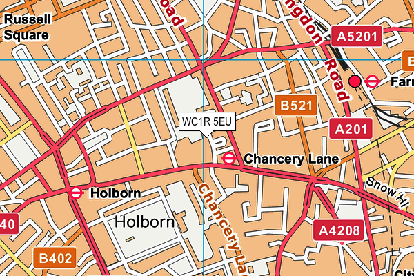 WC1R 5EU map - OS VectorMap District (Ordnance Survey) WC1R 5EU map - OS VectorMap District (Ordnance Survey)