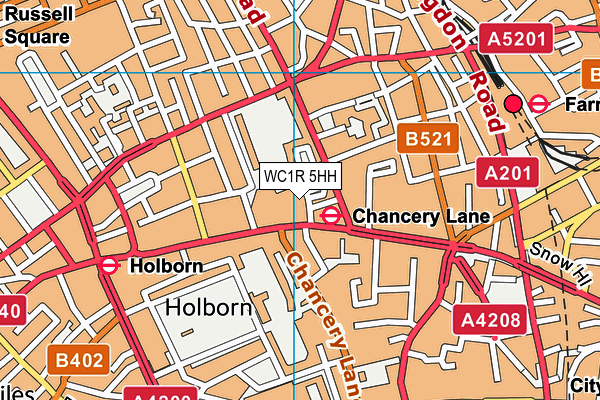 WC1R 5HH map - OS VectorMap District (Ordnance Survey)