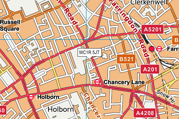 WC1R 5JT map - OS VectorMap District (Ordnance Survey) WC1R 5JT map - OS VectorMap District (Ordnance Survey)