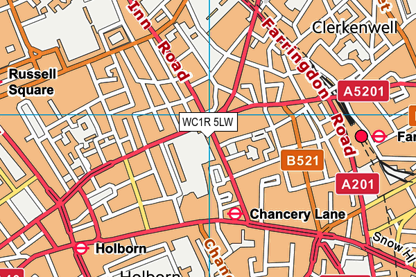 WC1R 5LW map - OS VectorMap District (Ordnance Survey) WC1R 5LW map - OS VectorMap District (Ordnance Survey)