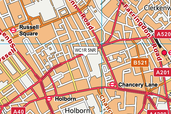 WC1R 5NR map - OS VectorMap District (Ordnance Survey) WC1R 5NR map - OS VectorMap District (Ordnance Survey)
