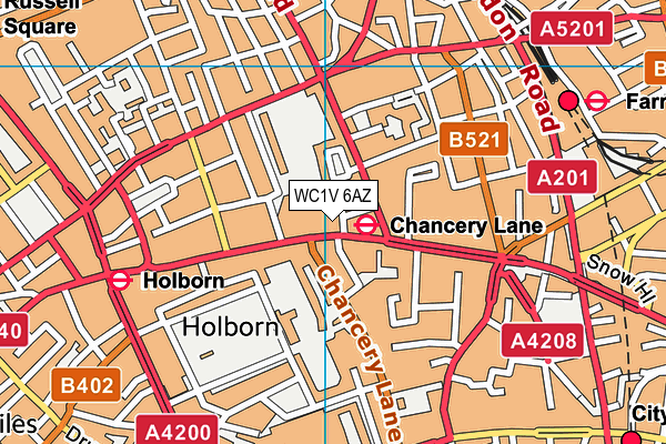 WC1V 6AZ map - OS VectorMap District (Ordnance Survey) WC1V 6AZ map - OS VectorMap District (Ordnance Survey)