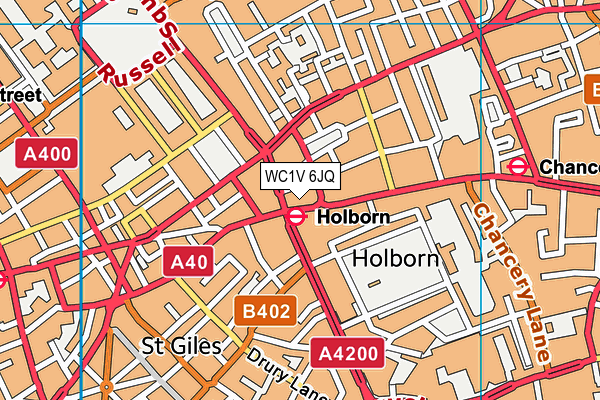 WC1V 6JQ map - OS VectorMap District (Ordnance Survey) WC1V 6JQ map - OS VectorMap District (Ordnance Survey)