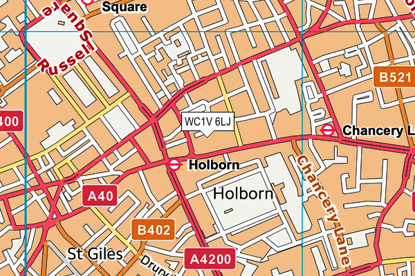 WC1V 6LJ map - OS VectorMap District (Ordnance Survey) WC1V 6LJ map - OS VectorMap District (Ordnance Survey)