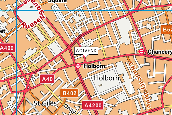WC1V 6NX map - OS VectorMap District (Ordnance Survey) WC1V 6NX map - OS VectorMap District (Ordnance Survey)