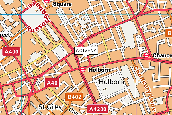 WC1V 6NY map - OS VectorMap District (Ordnance Survey) WC1V 6NY map - OS VectorMap District (Ordnance Survey)