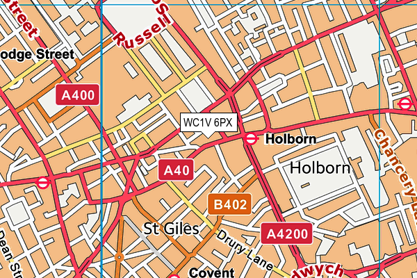 WC1V 6PX map - OS VectorMap District (Ordnance Survey) WC1V 6PX map - OS VectorMap District (Ordnance Survey)