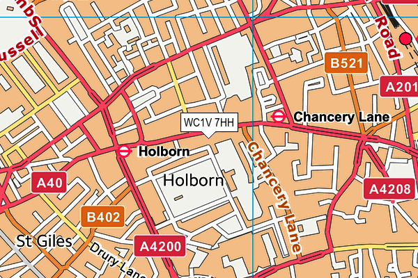 WC1V 7HH map - OS VectorMap District (Ordnance Survey)