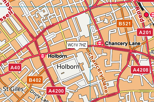 WC1V 7HZ map - OS VectorMap District (Ordnance Survey) WC1V 7HZ map - OS VectorMap District (Ordnance Survey)