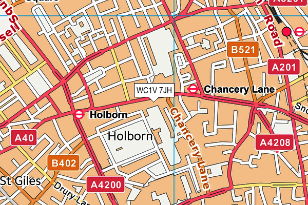 WC1V 7JH map - OS VectorMap District (Ordnance Survey) WC1V 7JH map - OS VectorMap District (Ordnance Survey)