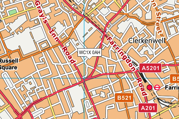 WC1X 0AH map - OS VectorMap District (Ordnance Survey) WC1X 0AH map - OS VectorMap District (Ordnance Survey)