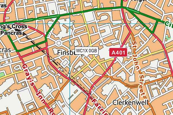 WC1X 0GB map - OS VectorMap District (Ordnance Survey) WC1X 0GB map - OS VectorMap District (Ordnance Survey)