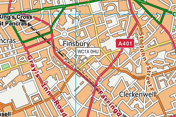 WC1X 0HU map - OS VectorMap District (Ordnance Survey) WC1X 0HU map - OS VectorMap District (Ordnance Survey)