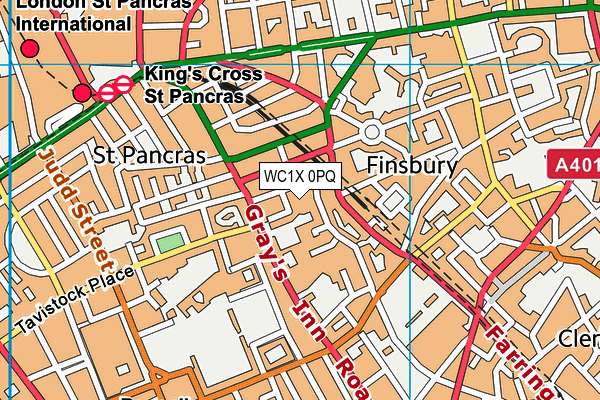 WC1X 0PQ map - OS VectorMap District (Ordnance Survey) WC1X 0PQ map - OS VectorMap District (Ordnance Survey)