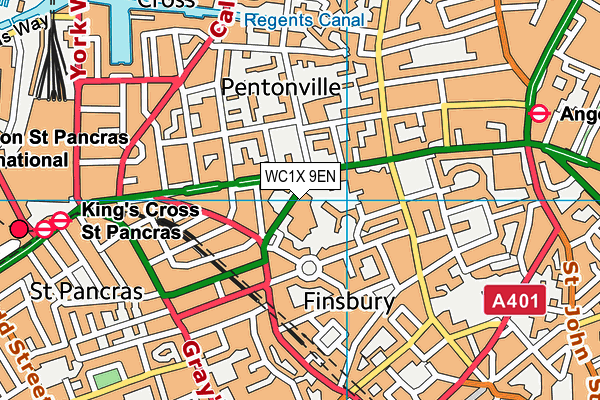 WC1X 9EN map - OS VectorMap District (Ordnance Survey) WC1X 9EN map - OS VectorMap District (Ordnance Survey)
