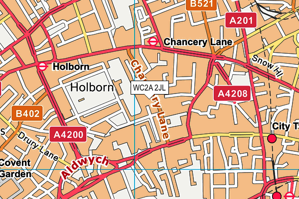 WC2A 2JL map - OS VectorMap District (Ordnance Survey) WC2A 2JL map - OS VectorMap District (Ordnance Survey)
