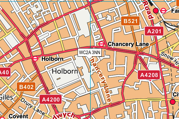 WC2A 3NN map - OS VectorMap District (Ordnance Survey)
