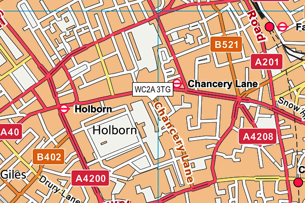 WC2A 3TG map - OS VectorMap District (Ordnance Survey) WC2A 3TG map - OS VectorMap District (Ordnance Survey)