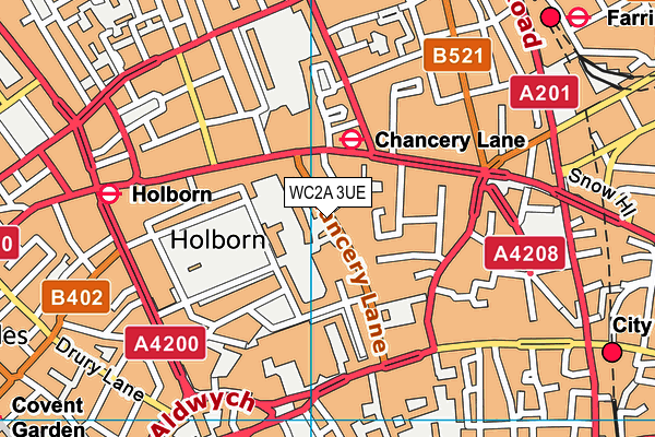 WC2A 3UE map - OS VectorMap District (Ordnance Survey) WC2A 3UE map - OS VectorMap District (Ordnance Survey)