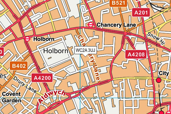 WC2A 3UJ map - OS VectorMap District (Ordnance Survey) WC2A 3UJ map - OS VectorMap District (Ordnance Survey)