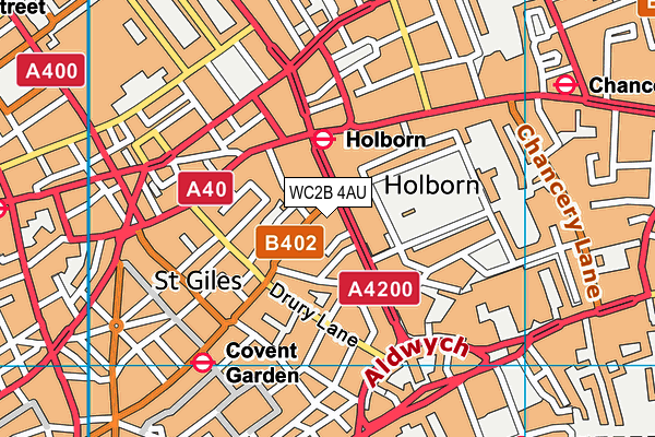 WC2B 4AU map - OS VectorMap District (Ordnance Survey) WC2B 4AU map - OS VectorMap District (Ordnance Survey)