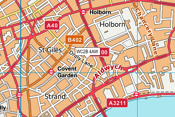 WC2B 4AW map - OS VectorMap District (Ordnance Survey) WC2B 4AW map - OS VectorMap District (Ordnance Survey)