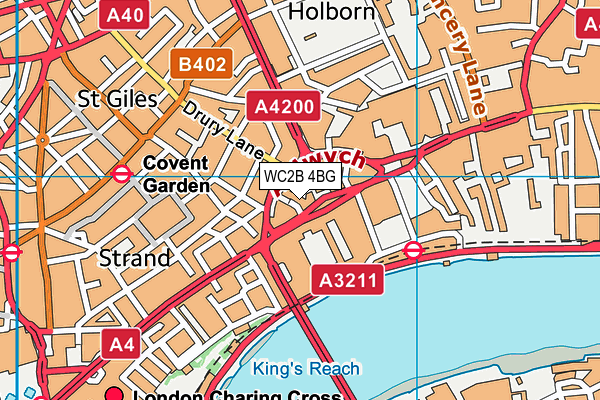 WC2B 4BG map - OS VectorMap District (Ordnance Survey) WC2B 4BG map - OS VectorMap District (Ordnance Survey)