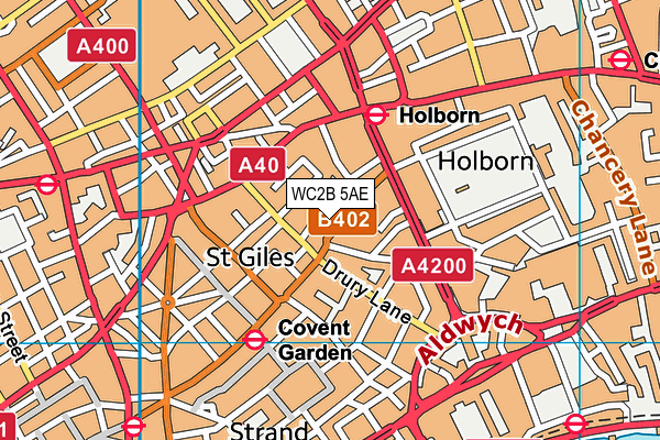 WC2B 5AE map - OS VectorMap District (Ordnance Survey) WC2B 5AE map - OS VectorMap District (Ordnance Survey)