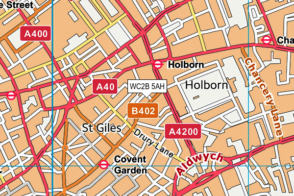 WC2B 5AH map - OS VectorMap District (Ordnance Survey)