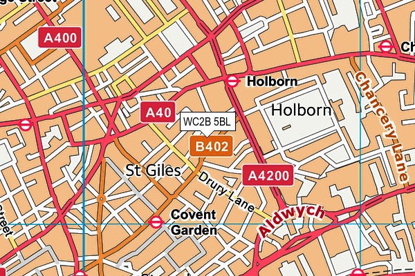 WC2B 5BL map - OS VectorMap District (Ordnance Survey) WC2B 5BL map - OS VectorMap District (Ordnance Survey)