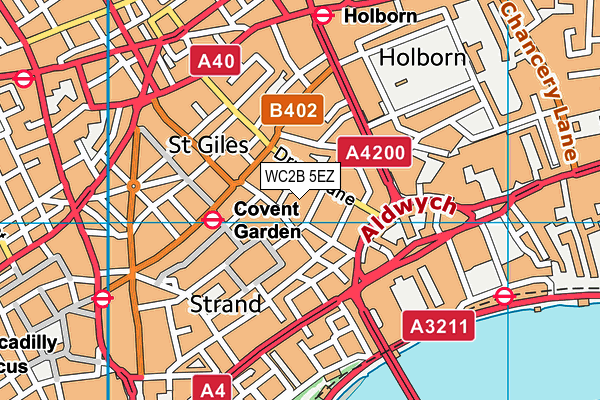 WC2B 5EZ map - OS VectorMap District (Ordnance Survey) WC2B 5EZ map - OS VectorMap District (Ordnance Survey)
