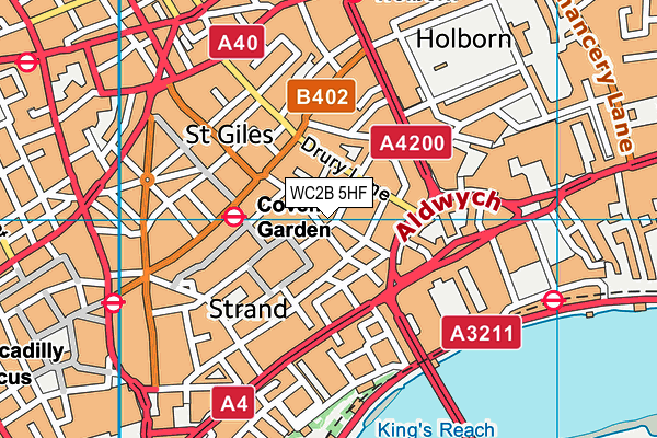 WC2B 5HF map - OS VectorMap District (Ordnance Survey) WC2B 5HF map - OS VectorMap District (Ordnance Survey)