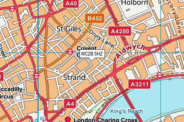 WC2B 5HZ map - OS VectorMap District (Ordnance Survey) WC2B 5HZ map - OS VectorMap District (Ordnance Survey)