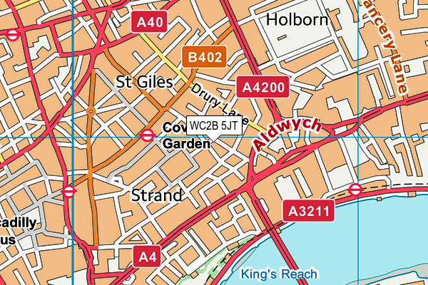 WC2B 5JT map - OS VectorMap District (Ordnance Survey) WC2B 5JT map - OS VectorMap District (Ordnance Survey)
