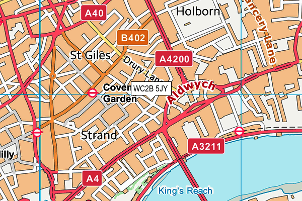 WC2B 5JY map - OS VectorMap District (Ordnance Survey) WC2B 5JY map - OS VectorMap District (Ordnance Survey)