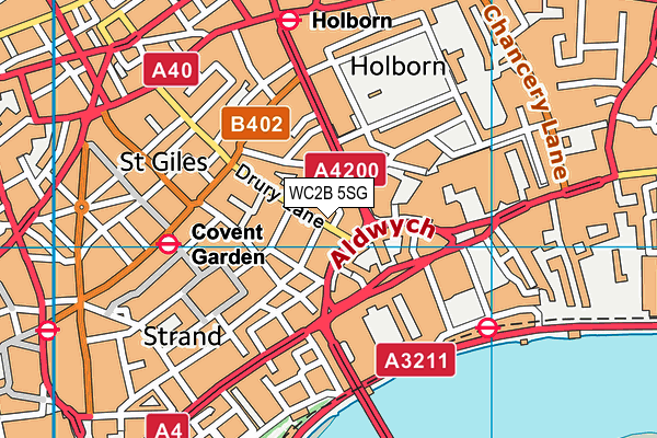 WC2B 5SG map - OS VectorMap District (Ordnance Survey) WC2B 5SG map - OS VectorMap District (Ordnance Survey)
