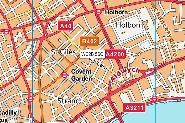 WC2B 5SQ map - OS VectorMap District (Ordnance Survey) WC2B 5SQ map - OS VectorMap District (Ordnance Survey)