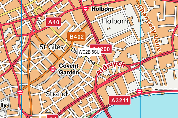 WC2B 5SU map - OS VectorMap District (Ordnance Survey) WC2B 5SU map - OS VectorMap District (Ordnance Survey)