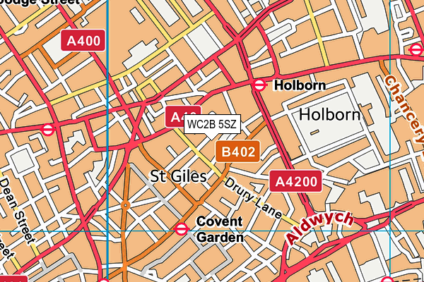 WC2B 5SZ map - OS VectorMap District (Ordnance Survey) WC2B 5SZ map - OS VectorMap District (Ordnance Survey)