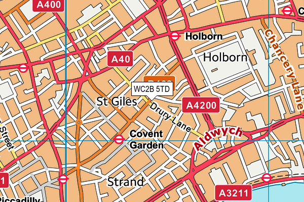 WC2B 5TD map - OS VectorMap District (Ordnance Survey) WC2B 5TD map - OS VectorMap District (Ordnance Survey)