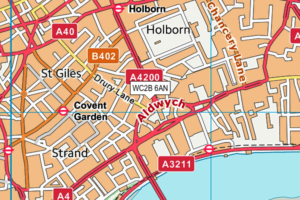 WC2B 6AN map - OS VectorMap District (Ordnance Survey) WC2B 6AN map - OS VectorMap District (Ordnance Survey)