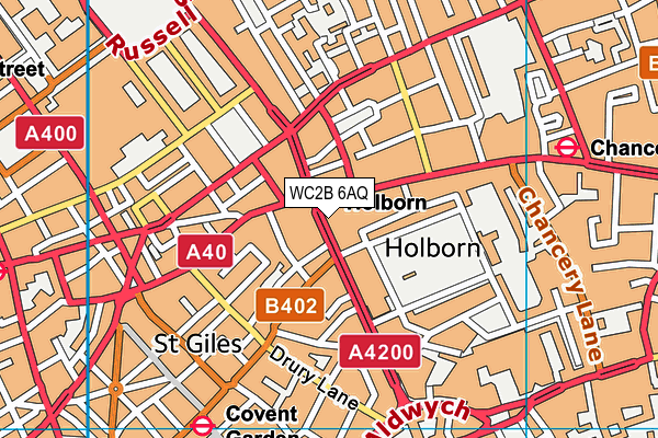 WC2B 6AQ map - OS VectorMap District (Ordnance Survey)
