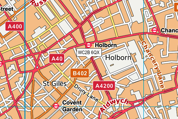 WC2B 6QX map - OS VectorMap District (Ordnance Survey)