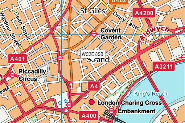 WC2E 8SB map - OS VectorMap District (Ordnance Survey) WC2E 8SB map - OS VectorMap District (Ordnance Survey)