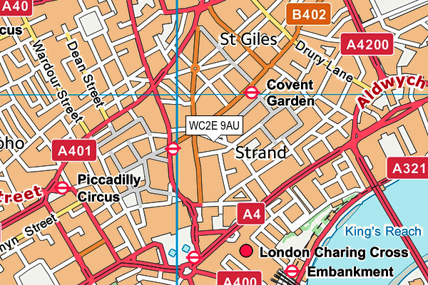 WC2E 9AU map - OS VectorMap District (Ordnance Survey) WC2E 9AU map - OS VectorMap District (Ordnance Survey)