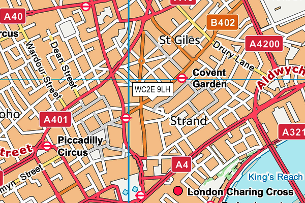 WC2E 9LH map - OS VectorMap District (Ordnance Survey) WC2E 9LH map - OS VectorMap District (Ordnance Survey)