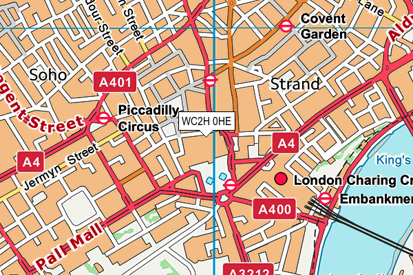 WC2H 0HE map - OS VectorMap District (Ordnance Survey) WC2H 0HE map - OS VectorMap District (Ordnance Survey)